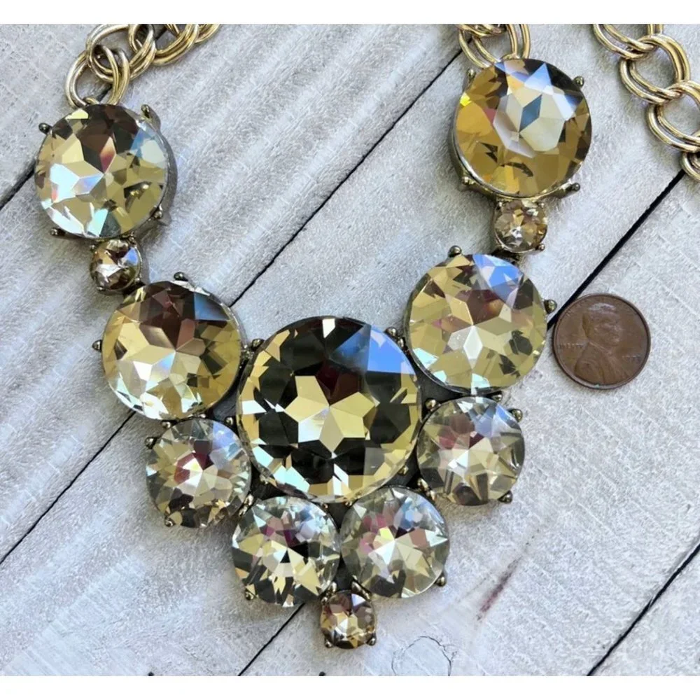 Vintage Natasha Statement Crystal Necklace -- 18